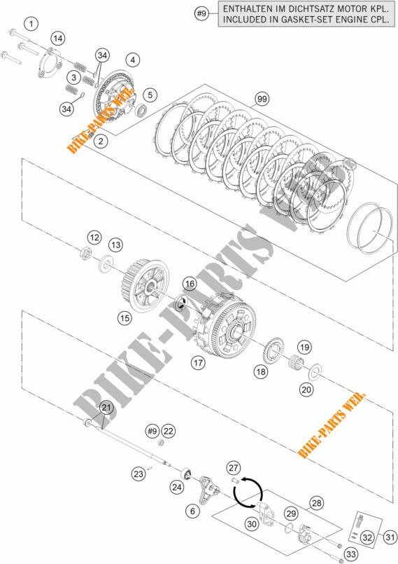 CLUTCH for KTM 1290 SUPER DUKE GT ORANGE ABS 2016