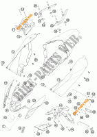 PLASTICS for KTM 690 DUKE ORANGE 2010