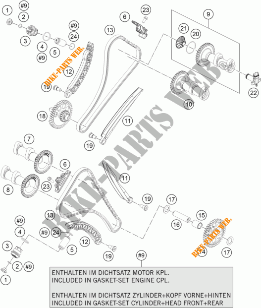 TIMING for KTM 1290 SUPER DUKE GT GREY ABS 2016