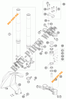 FRONT FORK / TRIPLE CLAMP for KTM 690 DUKE ORANGE 2009