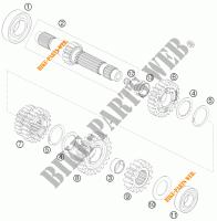 GEARBOX MAIN SHAFT for KTM 690 DUKE ORANGE 2009