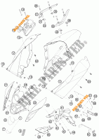 PLASTICS for KTM 690 DUKE WHITE 2009