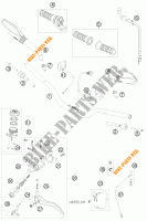 HANDLEBAR / CONTROLS for KTM 690 DUKE ORANGE 2009