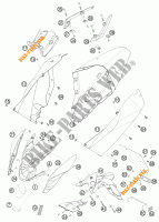 PLASTICS for KTM 690 DUKE ORANGE 2009