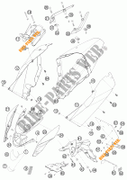 PLASTICS for KTM 690 DUKE BLACK 2009