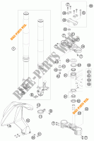 FRONT FORK / TRIPLE CLAMP for KTM 690 DUKE ORANGE 2009
