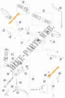 HANDLEBAR / CONTROLS for KTM 690 DUKE ORANGE 2009