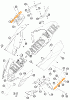 PLASTICS for KTM 690 DUKE BLACK 2009