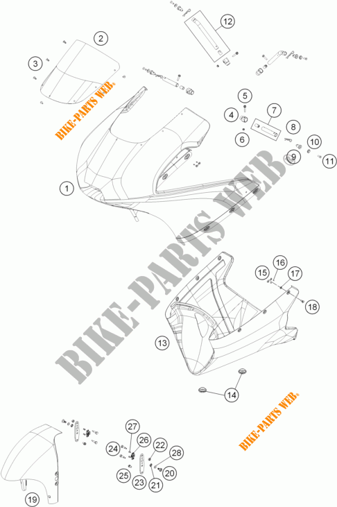 PLASTICS for KTM RC 250 R 2014