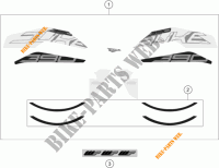 STICKERS for KTM 390 DUKE WHITE 2018