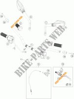 HANDLEBAR / CONTROLS for KTM 390 DUKE WHITE 2018