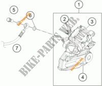 REAR BRAKE CALIPER for KTM 390 DUKE WHITE 2018