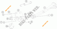 SIDE / MAIN STAND for KTM 390 DUKE WHITE 2018