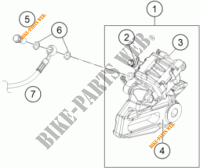 REAR BRAKE CALIPER for KTM 390 DUKE ORANGE 2018