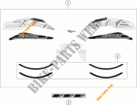 STICKERS for KTM 390 DUKE WHITE 2017