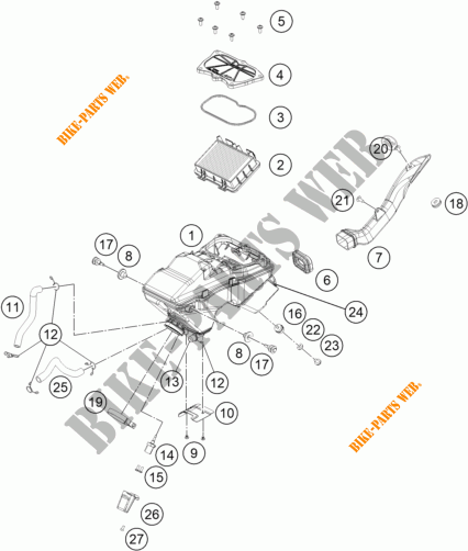 AIR FILTER for KTM 390 DUKE WHITE 2017