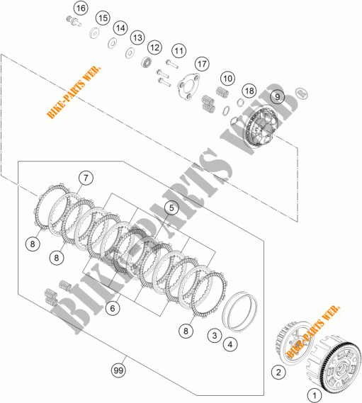 CLUTCH for KTM 390 DUKE WHITE 2017