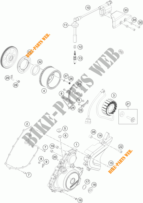 IGNITION SYSTEM for KTM 390 DUKE WHITE 2017