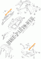 PLASTICS for KTM 390 DUKE ORANGE 2017