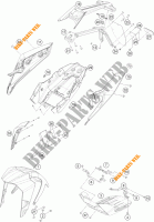 PLASTICS for KTM 390 DUKE ORANGE 2017