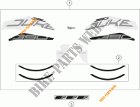 STICKERS for KTM 390 DUKE ORANGE 2017