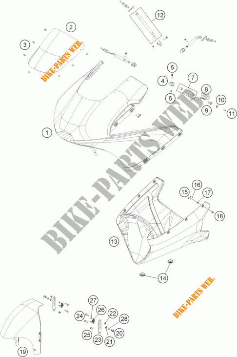 PLASTICS for KTM RC 250 R 2013