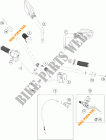 HANDLEBAR / CONTROLS for KTM 390 DUKE WHITE 2017