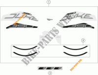 STICKERS for KTM 390 DUKE ORANGE 2017