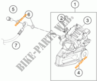 REAR BRAKE CALIPER for KTM 390 DUKE WHITE 2017
