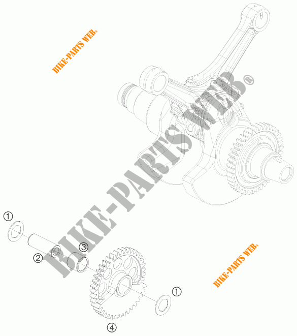 BALANCER SHAFT for KTM 1190 RC8 R TRACK 2012