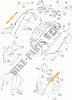 PLASTICS for KTM 390 DUKE WHITE ABS 2017
