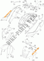 PLASTICS for KTM 390 DUKE BLACK ABS 2016