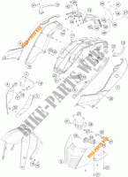 PLASTICS for KTM 390 DUKE WHITE ABS 2016