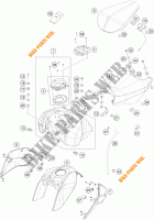 TANK / SEAT for KTM 390 DUKE WHITE ABS 2016