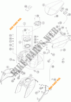 TANK / SEAT for KTM 390 DUKE WHITE ABS 2016
