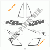STICKERS for KTM 1190 RC8 R TRACK 2011