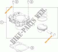 CYLINDER for KTM 390 DUKE BLACK ABS 2016