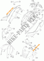 PLASTICS for KTM 390 DUKE BLACK ABS 2016
