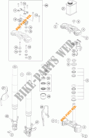 FRONT FORK / TRIPLE CLAMP for KTM 390 DUKE BLACK ABS 2016