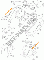 PLASTICS for KTM 390 DUKE WHITE ABS 2016