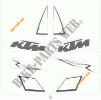 STICKERS for KTM 1190 RC8 R TRACK 2010