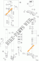 FRONT FORK / TRIPLE CLAMP for KTM 390 DUKE WHITE ABS 2016