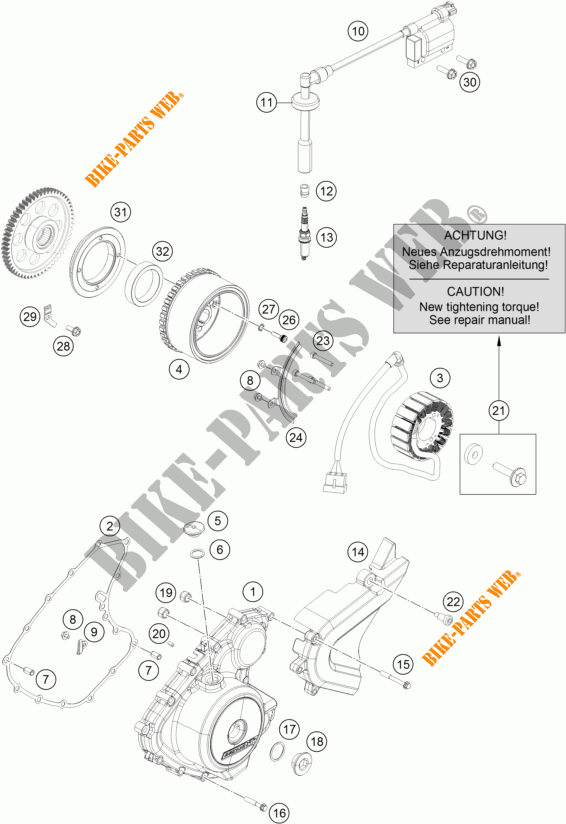IGNITION SYSTEM for KTM 390 DUKE WHITE ABS 2015