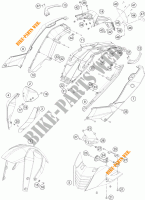 PLASTICS for KTM 390 DUKE BLACK ABS 2015