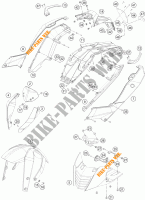PLASTICS for KTM 390 DUKE BLACK ABS 2015