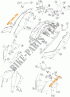 PLASTICS for KTM 390 DUKE WHITE ABS 2015