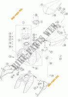 TANK / SEAT for KTM 390 DUKE BLACK ABS 2014