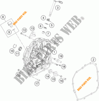 CLUTCH COVER for KTM 390 DUKE WHITE ABS 2014