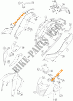 PLASTICS for KTM 390 DUKE WHITE ABS 2014