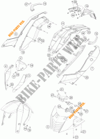 PLASTICS for KTM 390 DUKE BLACK ABS 2014